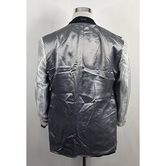 Calvin Klein 40R Tuxedo Jacket 100% Wool All Black Two Button Fully Lined - Picture 8 of 8
